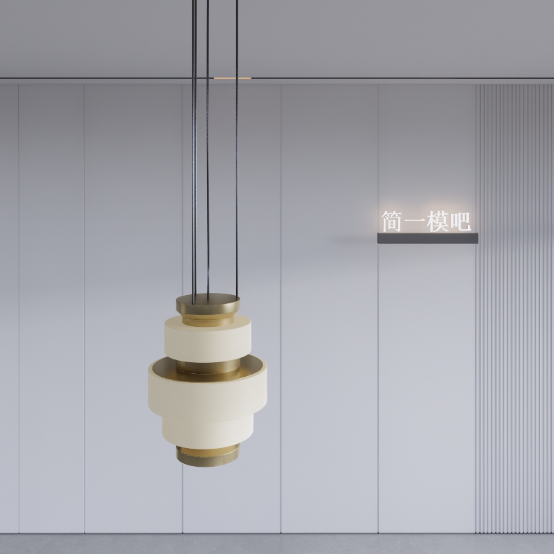 单体模型库灯具吊灯JY02195